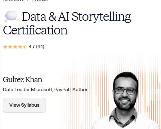 Data & AI Storytelling Workshop - Sat 5/2